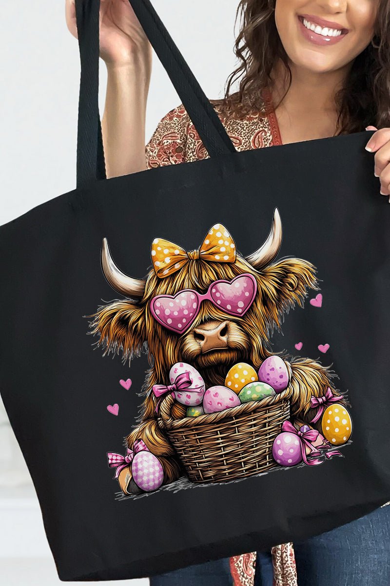 Highland Hops & Eggs Canvas Jumbo Tote - Wholesale Accessory Market