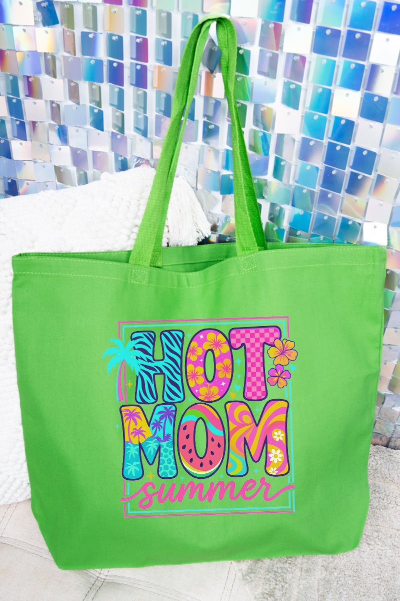 Hot Mom Summer Canvas Jumbo Tote - Wholesale Accessory Market