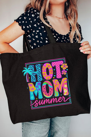 Hot Mom Summer Canvas Jumbo Tote - Wholesale Accessory Market