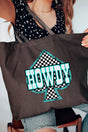 Howdy Checkered Spades Canvas Jumbo Tote - Wholesale Accessory Market