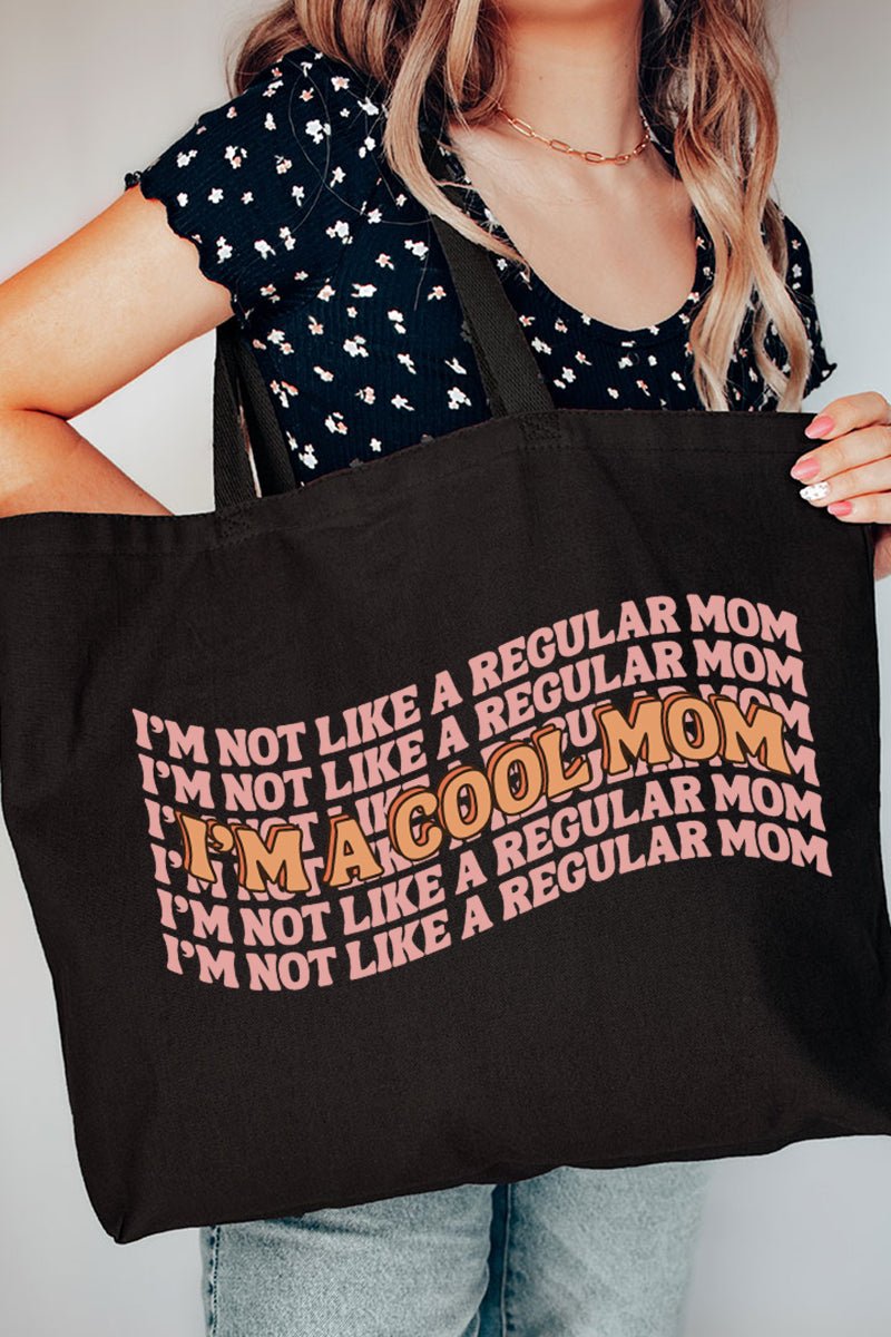 I'm A Cool Mom Canvas Jumbo Tote - Wholesale Accessory Market