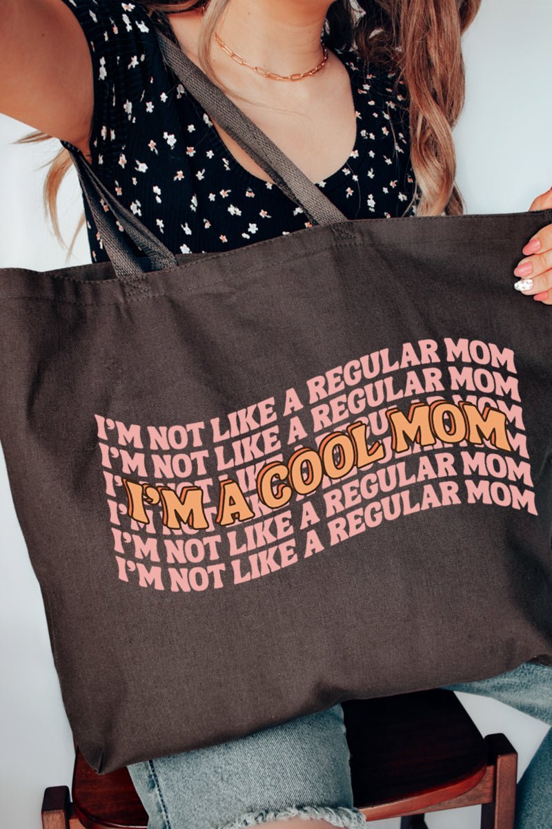I'm A Cool Mom Canvas Jumbo Tote - Wholesale Accessory Market