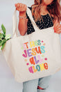 Jesus All Along Canvas Jumbo Tote - Wholesale Accessory Market
