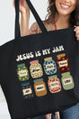Jesus Is My Jam Canvas Jumbo Tote - Wholesale Accessory Market