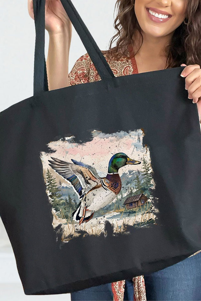 Mallard Mountains Canvas Jumbo Tote - Wholesale Accessory Market