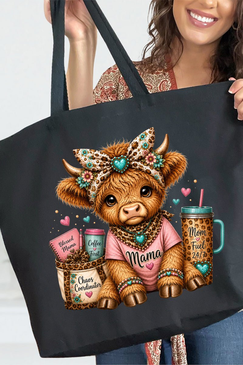Mama Raising The Herd Canvas Jumbo Tote - Wholesale Accessory Market