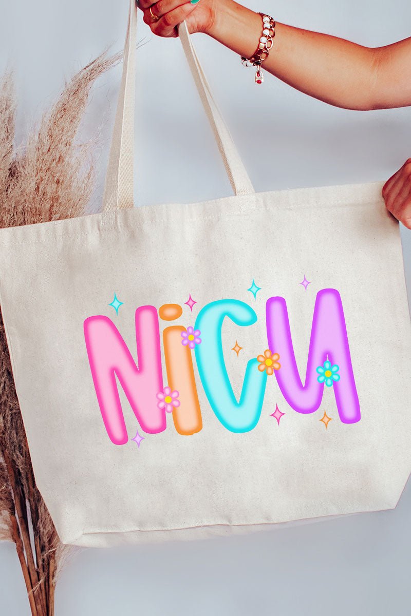 Neon Glow NICU Canvas Jumbo Tote - Wholesale Accessory Market