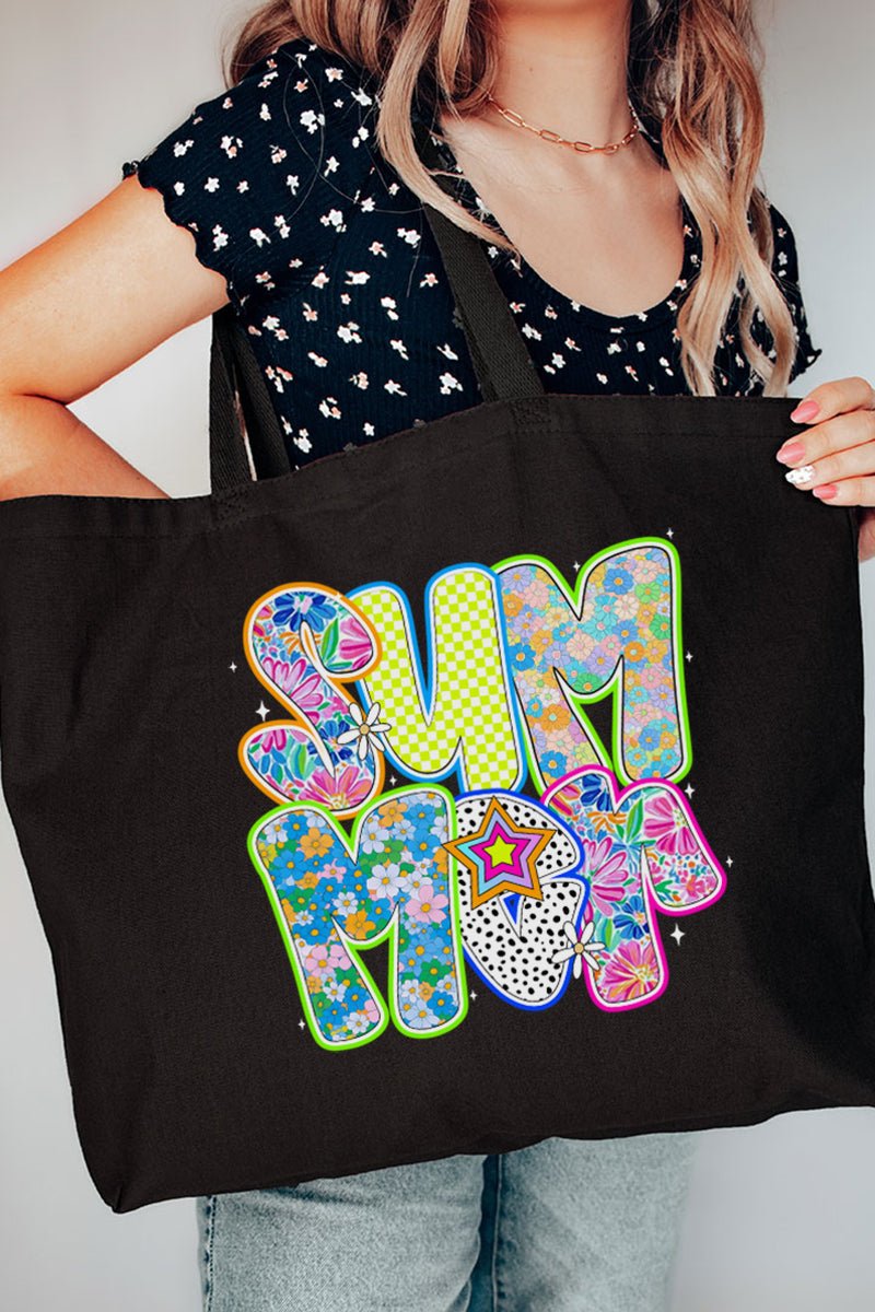 Neon Summer Canvas Jumbo Tote - Wholesale Accessory Market