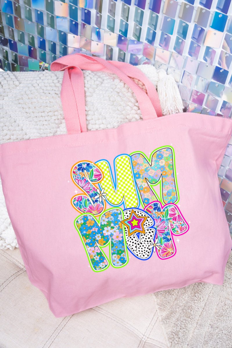 Neon Summer Canvas Jumbo Tote - Wholesale Accessory Market