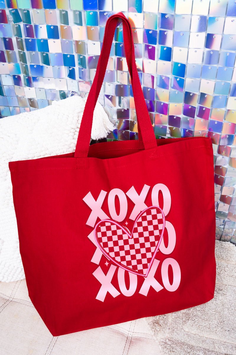 Neon XOXO Canvas Jumbo Tote - Wholesale Accessory Market