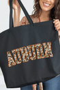 Orange Auburn Camo Canvas Jumbo Tote - Wholesale Accessory Market