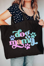 Pastel Dog Mama Canvas Jumbo Tote - Wholesale Accessory Market