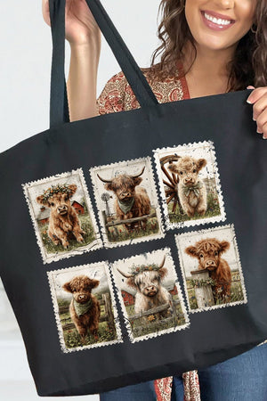 Pastures & Postcards Canvas Jumbo Tote - Wholesale Accessory Market