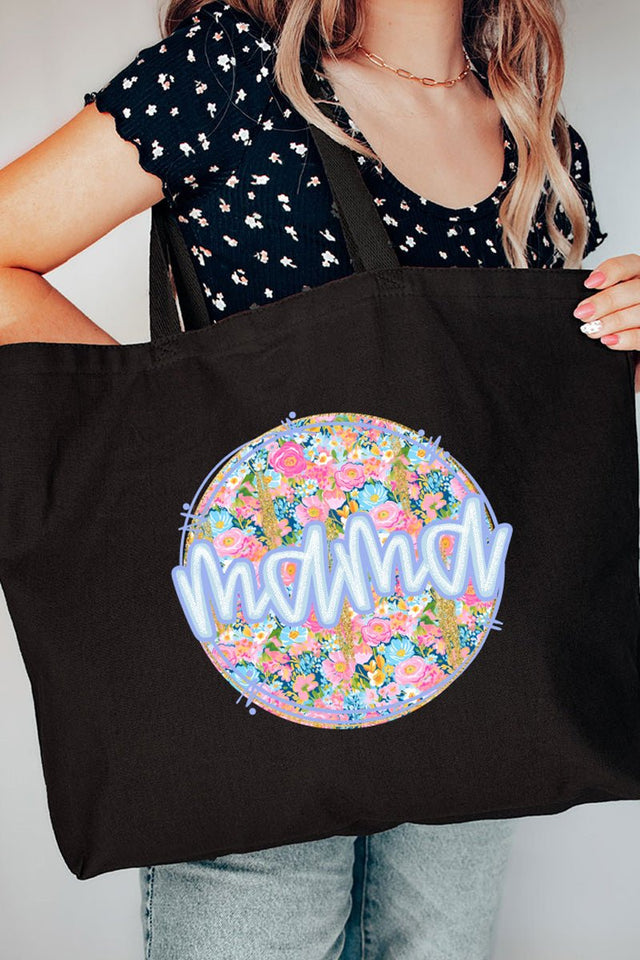 Petals For Mama Canvas Jumbo Tote - Wholesale Accessory Market