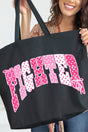 Pink Polka Pop Fighter Canvas Jumbo Tote - Wholesale Accessory Market