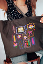 Preppy Teacher Swirl Canvas Jumbo Tote - Wholesale Accessory Market