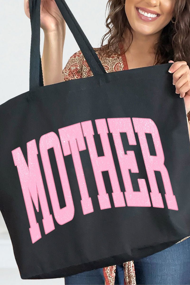 Pretty In Pink Mother Canvas Jumbo Tote - Wholesale Accessory Market