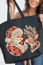 Santa's Christmas Boop Canvas Jumbo Tote - Wholesale Accessory Market
