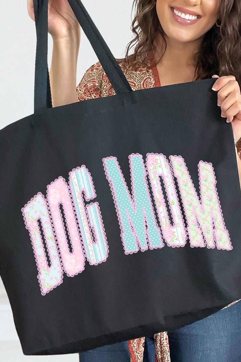 Rose Cottage Dog Mom Canvas Jumbo Tote - Wholesale Accessory Market