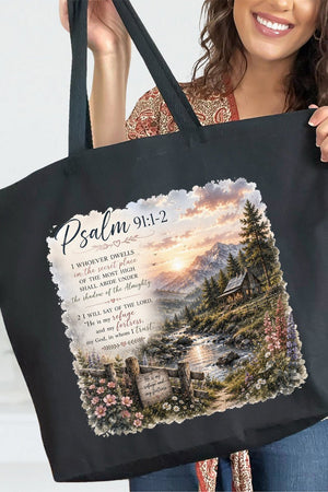 Scenic Psalm 91 Canvas Jumbo Tote - Wholesale Accessory Market