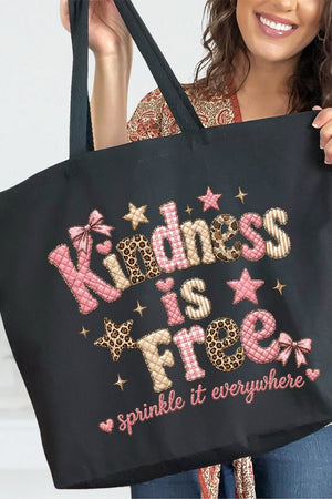 Sew Much Kindness Canvas Jumbo Tote - Wholesale Accessory Market