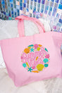 Shells & Summer Vibes Canvas Jumbo Tote - Wholesale Accessory Market