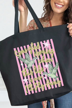 Some Glad Morning Canvas Jumbo Tote - Wholesale Accessory Market
