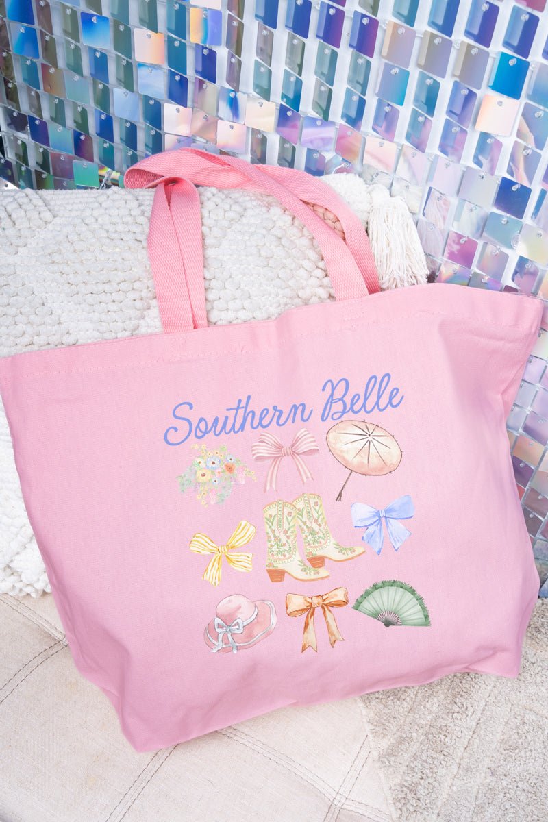 Southern Belle Summer Canvas Jumbo Tote - Wholesale Accessory Market
