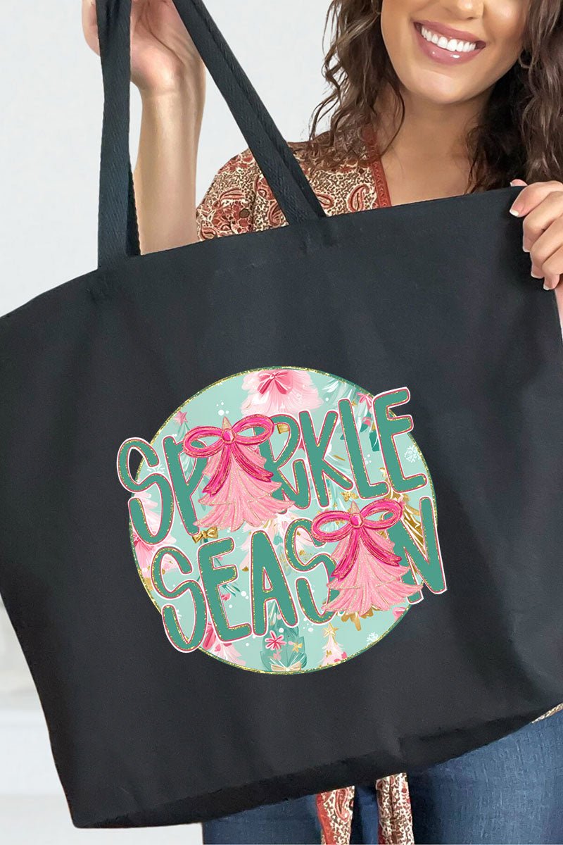 Sparkle Season Canvas Jumbo Tote - Wholesale Accessory Market