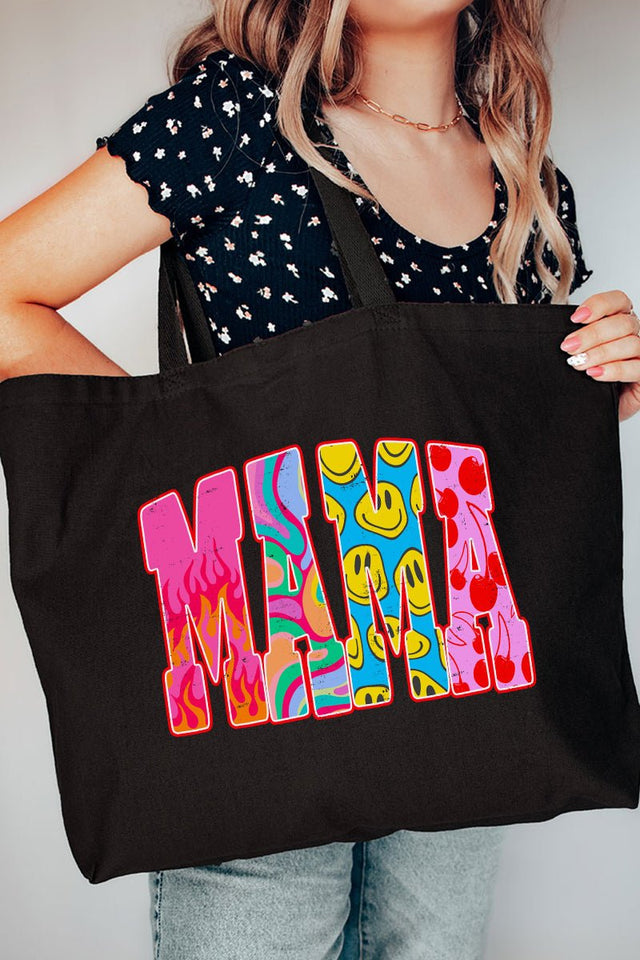 Spicy Smiles Mama Canvas Jumbo Tote - Wholesale Accessory Market