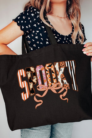 Spooky And Sweet Canvas Jumbo Tote - Wholesale Accessory Market