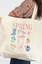 Spring Garden Canvas Jumbo Tote - Wholesale Accessory Market