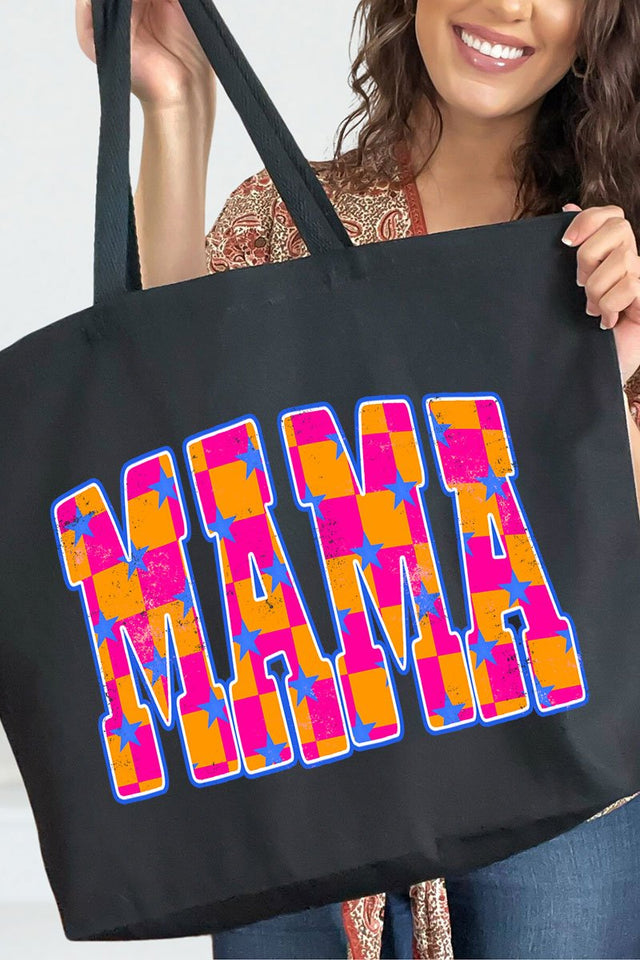 Starstruck Mama Canvas Jumbo Tote - Wholesale Accessory Market