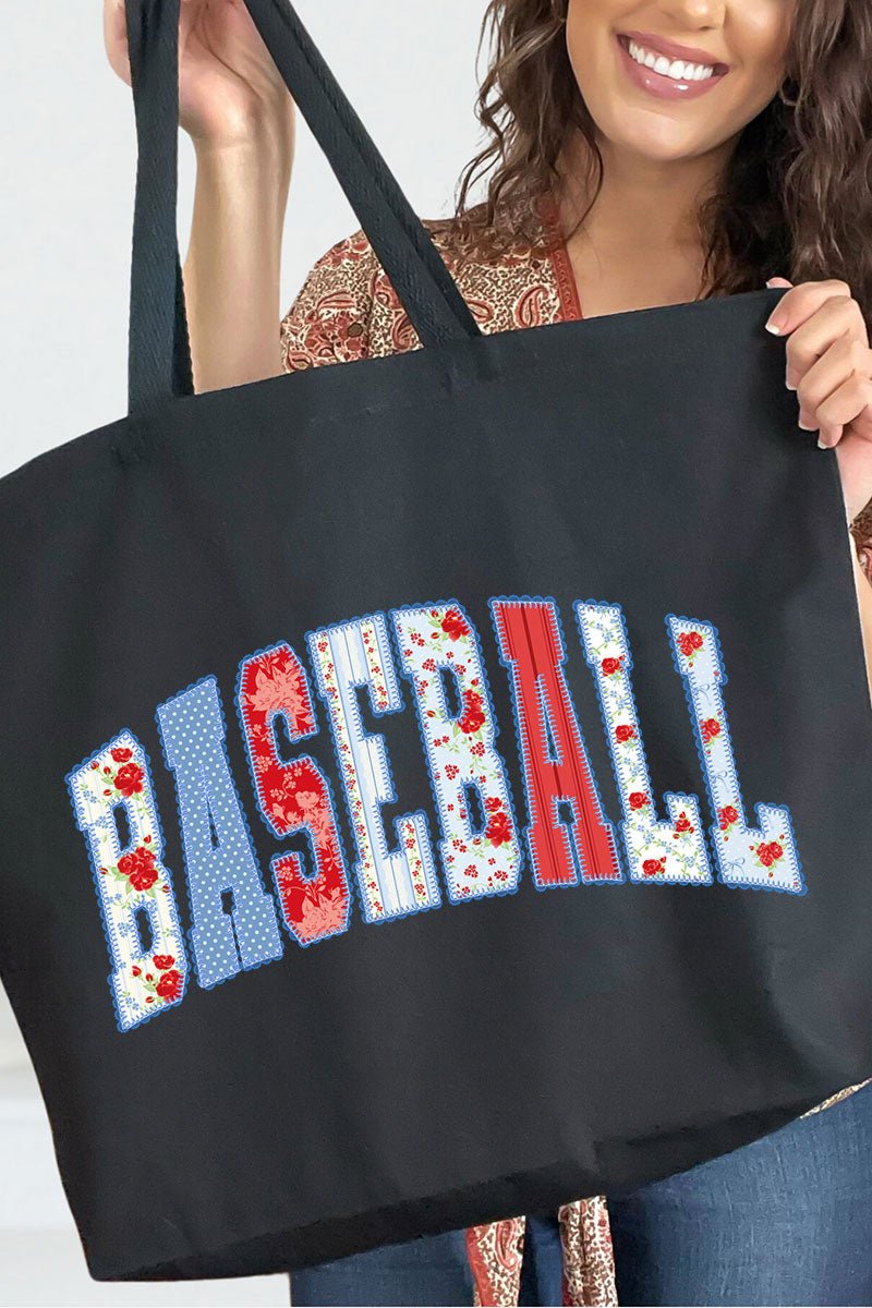 Stitched In Tradition Baseball Canvas Jumbo Tote - Wholesale Accessory Market