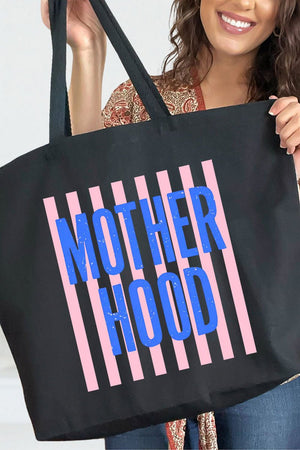 Striped Motherhood Canvas Jumbo Tote - Wholesale Accessory Market