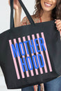 Striped Motherhood Canvas Jumbo Tote - Wholesale Accessory Market