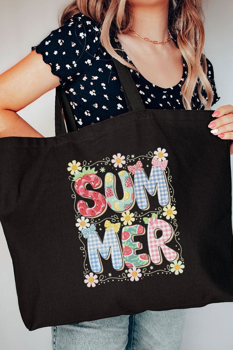 Summer Picnic Canvas Jumbo Tote - Wholesale Accessory Market