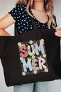 Summer Picnic Canvas Jumbo Tote - Wholesale Accessory Market