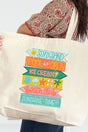 Summer Signs Canvas Jumbo Tote - Wholesale Accessory Market