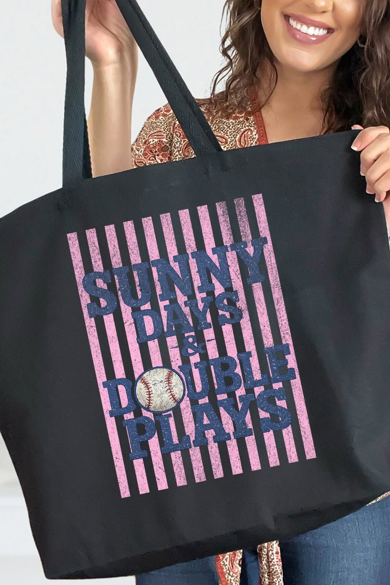 Sunny Days & Double Plays Canvas Jumbo Tote - Wholesale Accessory Market
