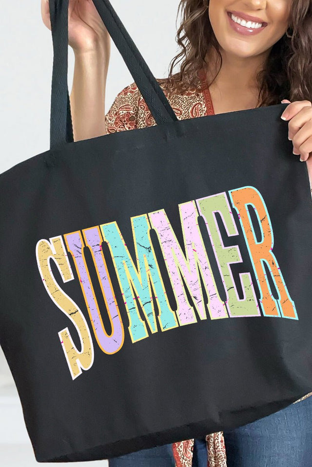 Sunwashed Summer Canvas Jumbo Tote - Wholesale Accessory Market