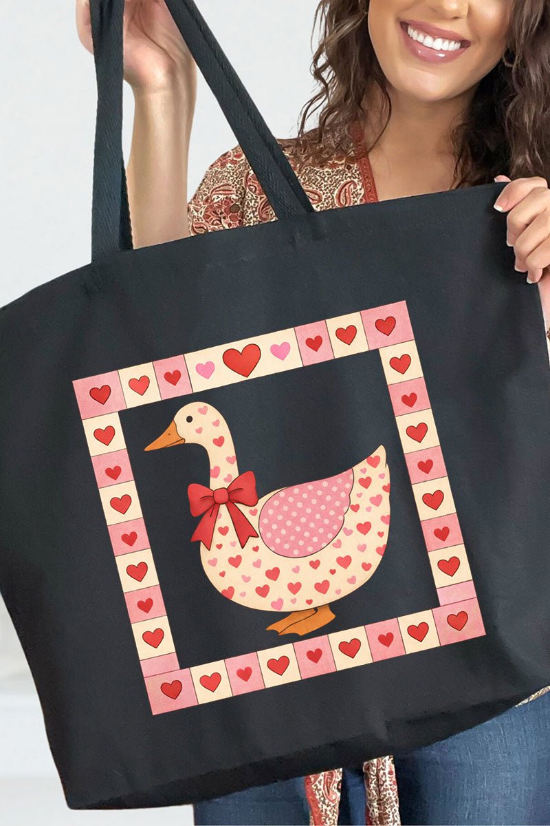 Sweetheart Goose Canvas Jumbo Tote - Wholesale Accessory Market