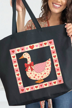 Sweetheart Goose Canvas Jumbo Tote - Wholesale Accessory Market