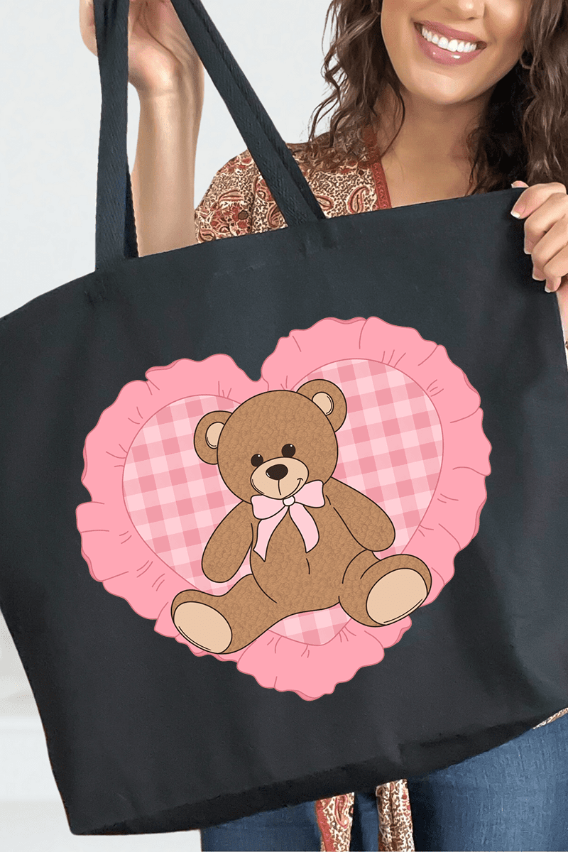Tender Heart Canvas Jumbo Tote - Wholesale Accessory Market