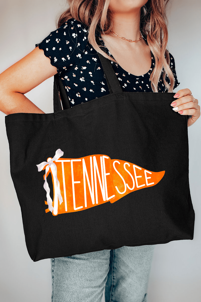 Tennessee Pennant Canvas Jumbo Tote - Wholesale Accessory Market