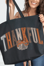 Thankful Sketch Canvas Jumbo Tote - Wholesale Accessory Market