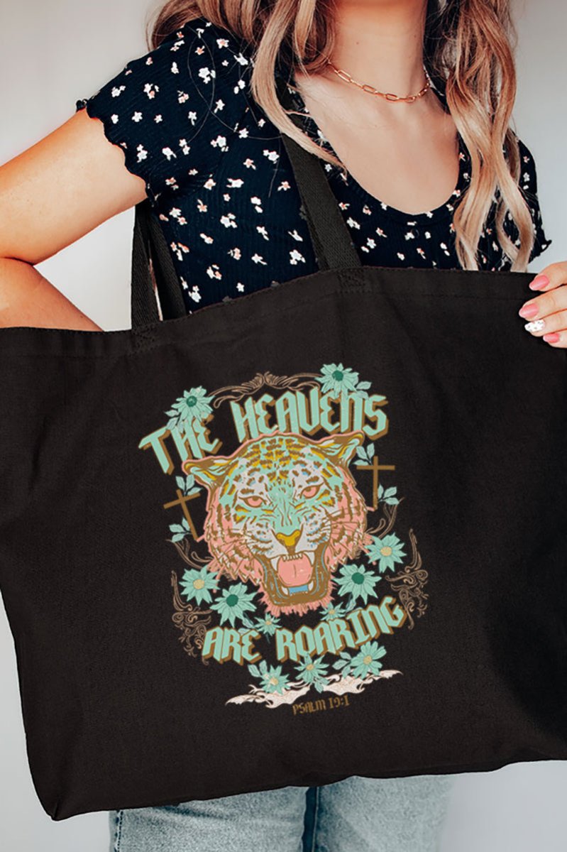 The Heavens Are Roaring Canvas Jumbo Tote - Wholesale Accessory Market