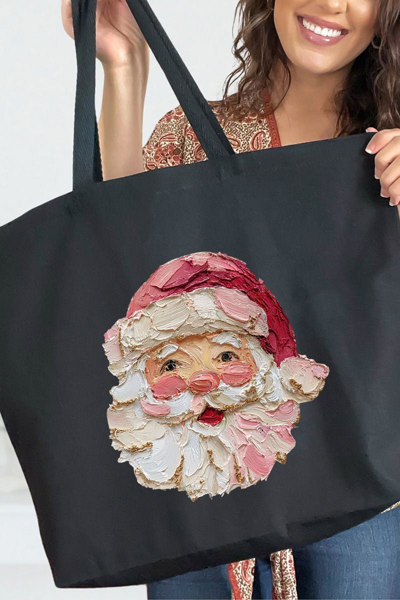 The Painted Santa Canvas Jumbo Tote - Wholesale Accessory Market