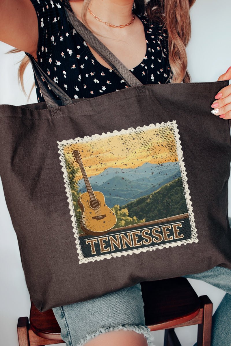 Vintage Tennessee Stamp Canvas Jumbo Tote - Wholesale Accessory Market