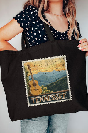 Vintage Tennessee Stamp Canvas Jumbo Tote - Wholesale Accessory Market